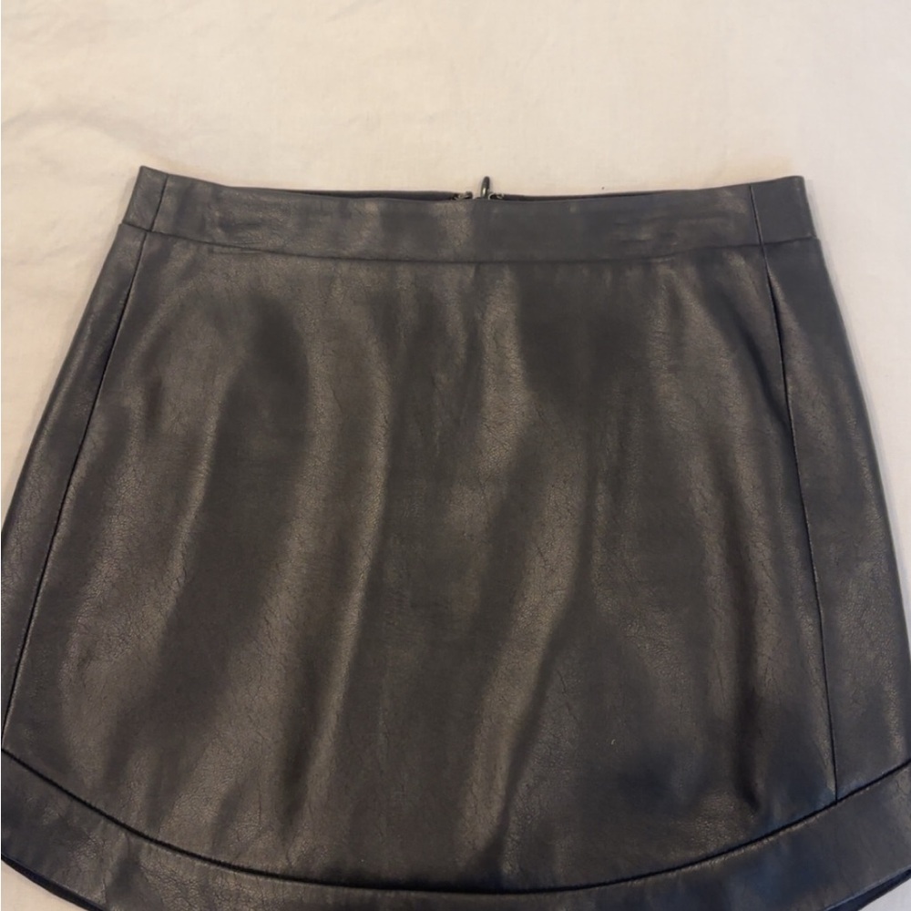 BCBGMaxAzria black leather Mini Skirt